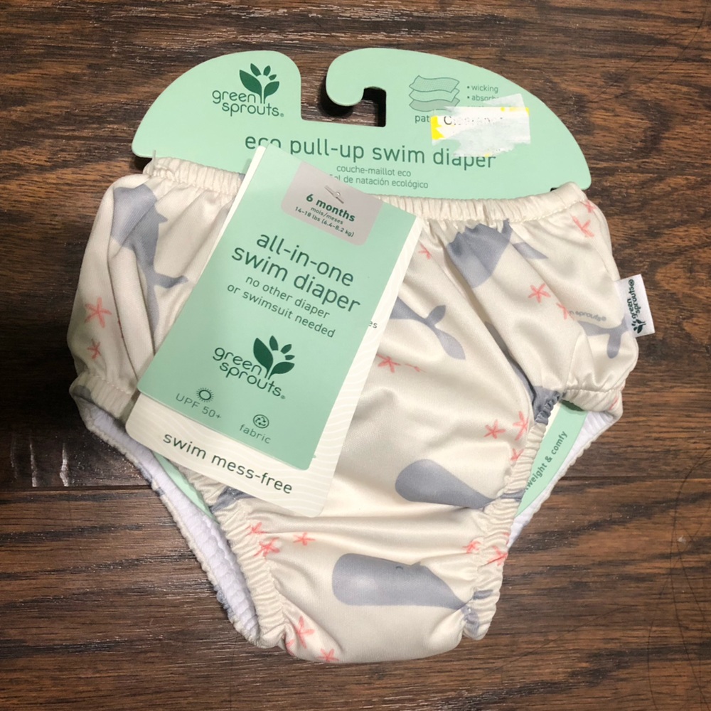 NWT Green Sprouts 6 Months Swim Diaper